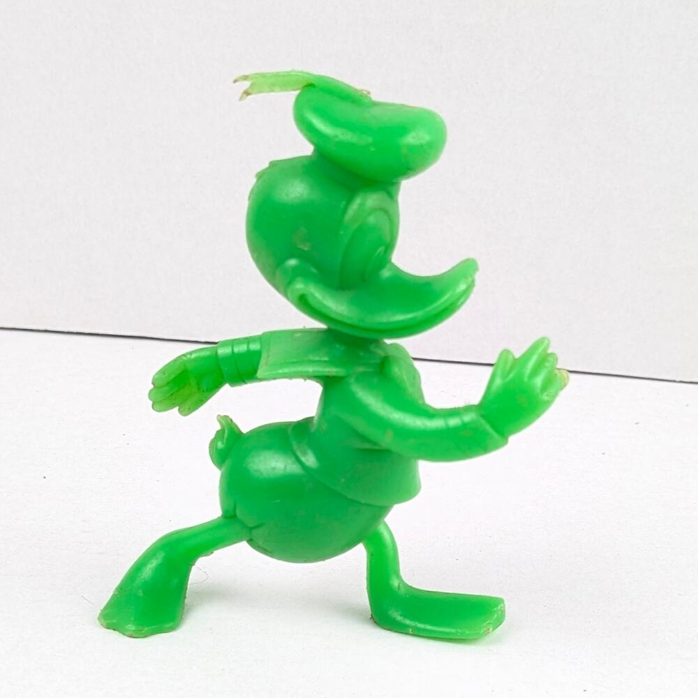 Vintage 1971 Marx Disney Donald Duck Green Molded Plastic Figure 6"